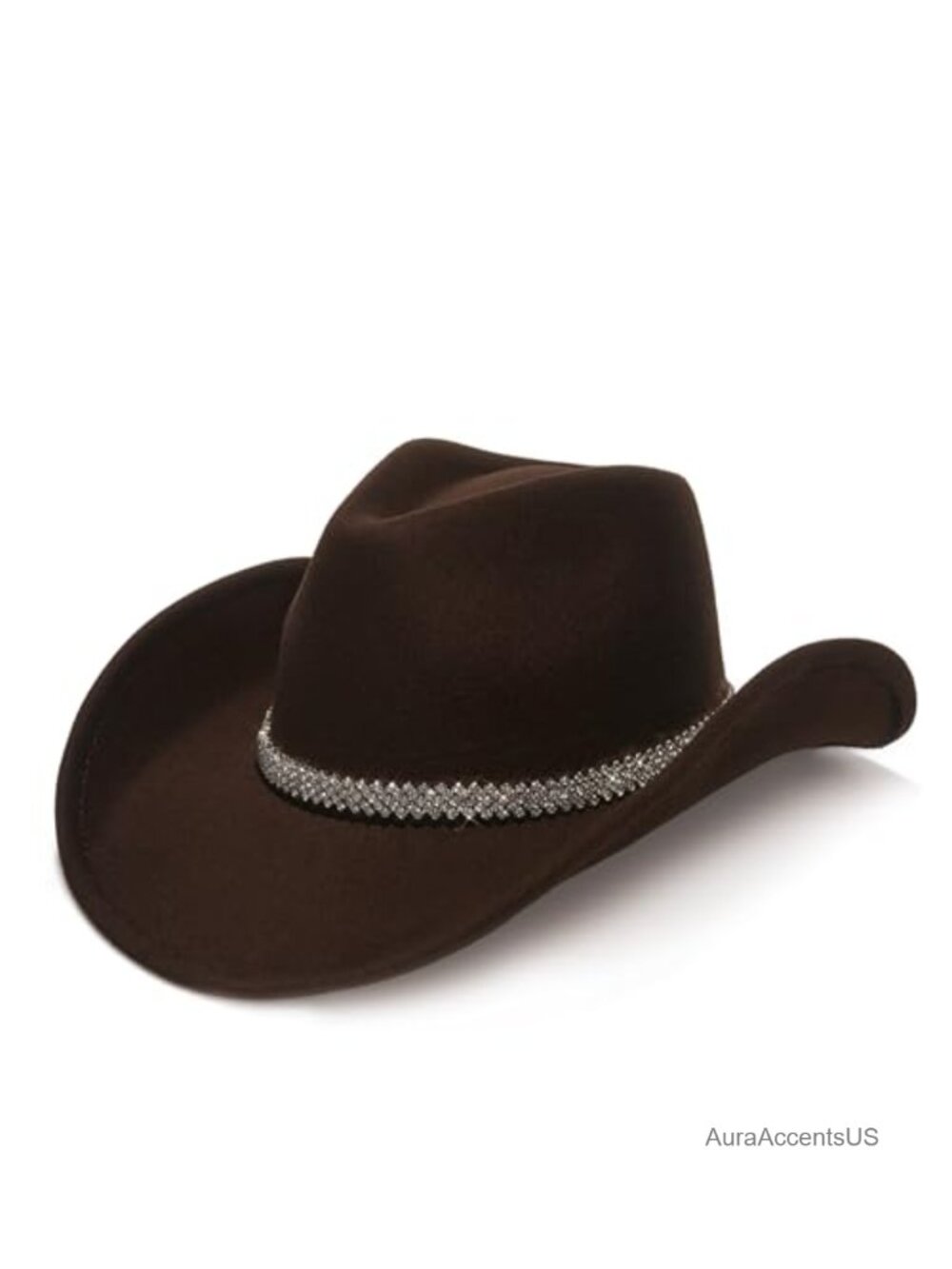 YOUBADU Faux Suede Felt Western Cowboy Hat Vegan Wide Brim